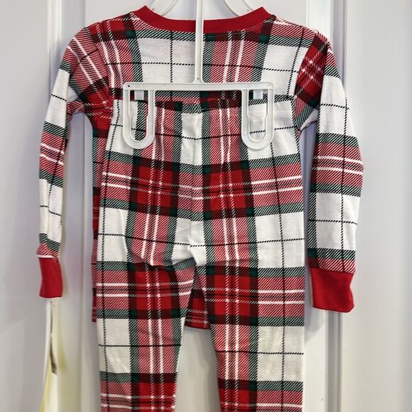Carter’s Holiday Plaid Cotton PJ Pajama Set Size 2T Unisex - Picture 6 of 9